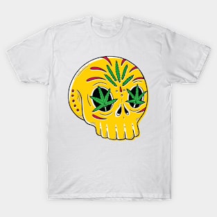 Creepy Marijuana Skull T-Shirt